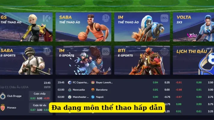 Đa dạng môn thể thao hấp dẫn