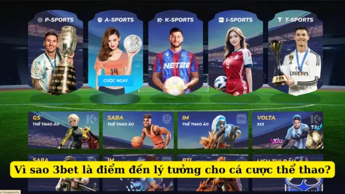 Vì sao 3bet là điểm đến lý tưởng cho cá cược thể thao?